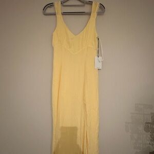 LPA Sunny Yellow Midi Dress